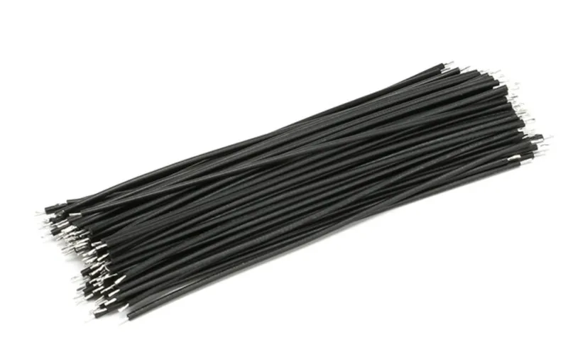 Cable electrónico de cobre estañado 24AWG 15cm negro